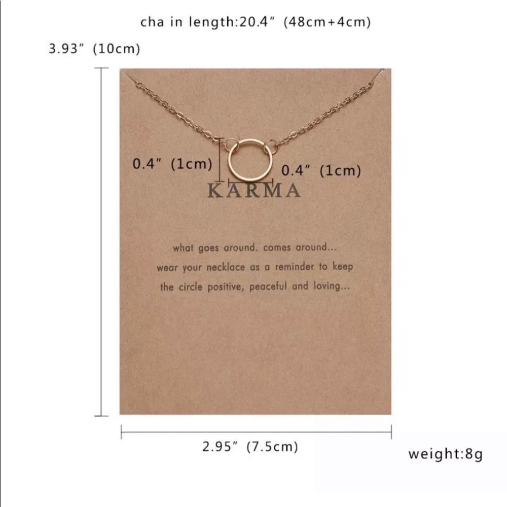 Karma Necklace Circle Simple Balance Jewelry Gift